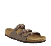Birkenstock Florida Modische Sandale, weiches Fußbett, Birko-Flor, Nubukleder, - mokka - Größe: 40 EU