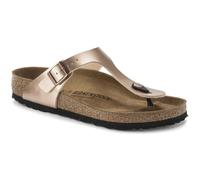 Birkenstock Damen Pantolette Gizeh Birko-Flor Metallic normal Hellbraun 40