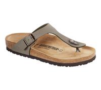 Birkenstock Gizeh Damen , Herren Zehentrenner Birko-Flor Nubuck 41, Normal, Stone