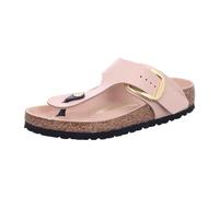BIRKENSTOCK Gizeh Big Buckle Damen-Sandalen, Flip-Flops, Obermaterial aus Leder, Metallschnalle, Lederinnensohle, EVA-Sohle, Farbe New Beige, New Beige, 41 EU