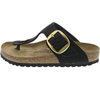 Birkenstock Damen Zehensandale Gizeh Big Buckle Nubukleder normal Schwarz 36