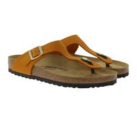 BIRKENSTOCK Gizeh Damen Zehentrenner moderne Nubukleder-Sandalen Made in Germany farbenfrohe Sommer-Schuhe normale Weite 1026584 Orange 35