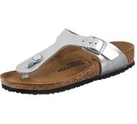 Birkenstock Gizeh Kids Electric metallic Silver, Birko Flor Flip Flops, 30 EU