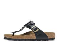 Birkenstock Gizeh Natural Leather Damen Hausschuhe, Schwarz , 35 EU