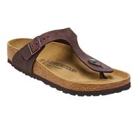 Birkenstock Gizeh Damen , Herren Zehentrenner geöltes Nubukleder 41, Normal, Habana