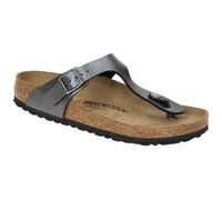 Birkenstock Gizeh Pantolette schwarz metallic NORMAL-WEIT 1021428 - Größe 36