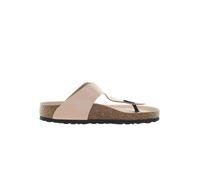 Birkenstock Gizeh Big Buckle Natural Leather Patent Regular Pantoletten Für Damen In Beige 1026550-hsnb Beige 36