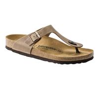 Birkenstock Gizeh Damen , Herren Zehentrenner geöltes Nubukleder 39, Normal, Tabacco Brown
