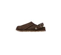 BIRKENSTOCK - Hausschuhe LUTRY Premium Espresso Suede aus Leder, Dunkelbraun (45)
