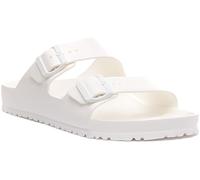 Birkenstock Herren Arizona Eva Pantoletten, Weiß, 43 EU