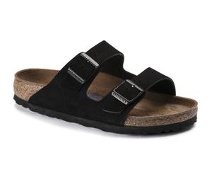Birkenstock Herren Arizona Weichbettung Veloursleder Schwarz : 42