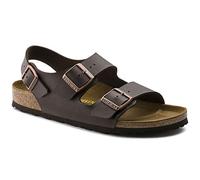 BIRKENSTOCK Herren MILANO Birko-Flor Weit Sandalen, 45 EU, Braun Dunkelbraun