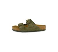 Birkenstock Herren Pantolette aus Veloursleder ARIZONA , oliv, Gr. 42EU