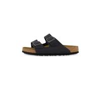 Birkenstock Herren Pantoletten ARIZONA SFB LEOI aus Leder, schwarz, Gr. 42EU