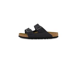 Birkenstock Herren Pantoletten ARIZONA SFB LEOI aus Leder, schwarz, Gr. 44EU