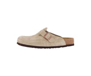 Birkenstock Herren Pantoletten BOSTON SFB VL TAUPE, offwhite, Gr. 41EU