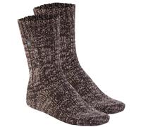 BIRKENSTOCK Herren Socken, 2er Pack - Strumpf, Cotton Twist, Baumwoll-Moulinégarn Braun 39-41