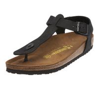 BIRKENSTOCK Kairo 47101, Unisex - Erwachsene Sandalen/Zehentrenner aus Nubukleder, Schwarz (Jet Black), EU 35 (normal)