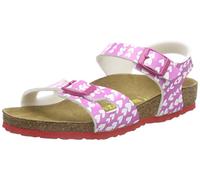 BIRKENSTOCK Kids Rio, Mädchen Knöchelriemchen Sandalen, Mehrfarbig (Cute Hearts Rose), 29 EU