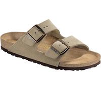 Birkenstock Classic Unisex Arizona Taupe, Suede Leather Pantoletten, Beige Braun, 46 EU