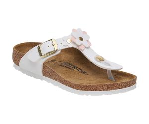 Birkenstock Kinder Gizeh Flower BF Sandale (Größe 34, weiss)