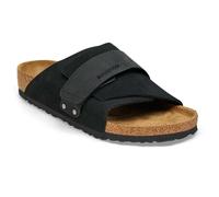 Birkenstock Kyoto Nubukleder / Veloursleder Herren Sandalen (Schwarz 46)