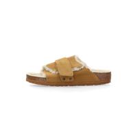 Birkenstock Kyoto Shearling Suede Leather/Fur "Corduroy Cork Brown" - 35