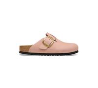 Birkenstock Leder-Clogs "Boston Big Buckle" in Rosa - Größe 38 | Damen Pantoletten
