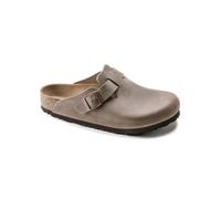 Birkenstock Leder-Clogs "Boston" in Beige - Größe 39 | Herren Hausschuhe