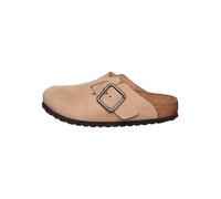 Birkenstock Leder-Clogs "Boston" in Beige - Größe 45 | Damen Pantoletten