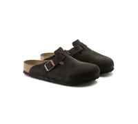 Birkenstock Leder-Clogs "Boston" in Braun - Weite N - Größe 45 | Damen Pantoletten