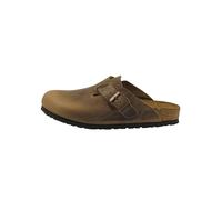 Birkenstock Leder-Clogs "Boston" in Braun - Weite S - Größe 35 | Damen Pantoletten