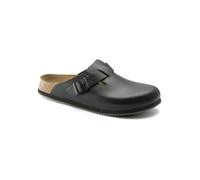 Birkenstock Leder-Clogs "Boston" in Schwarz - Weite N - Größe 44 | Herren Hausschuhe