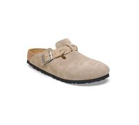 Birkenstock Leder-Clogs "Boston" in Taupe - Größe 36 | Damen Pantoletten