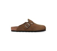 Birkenstock Leder-Clogs "Boston Leve" in Braun - Größe 40 | Damen Pantoletten