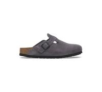 Birkenstock Leder-Clogs "Boston Leve" in Grau - Größe 41 | Herren Hausschuhe