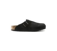 Birkenstock Leder-Clogs "Boston Leve" in Schwarz - Größe 44 | Damen Pantoletten