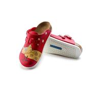 Birkenstock Leder-Clogs "Kay" in Rot - Weite S - Größe 40 | Damen Pantoletten