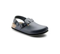 Birkenstock Leder-Clogs "Tokyo" in Dunkelblau - Größe 43 | Damen Pantoletten
