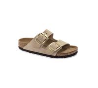 Birkenstock Leder-Pantoletten "Arizona Big Buckle" in Beige - Größe 38 | Damen Pantoletten