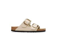 Birkenstock Leder-Pantoletten "Arizona Big Buckle" in Creme - Größe 38 | Damen Pantoletten