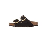 Birkenstock Leder-Pantoletten "Arizona Big Buckle" in Schwarz - Größe 36 | Damen Pantoletten
