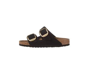 Birkenstock Leder-Pantoletten "Arizona Big Buckle" in Schwarz - Größe 36 | Damen Pantoletten