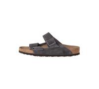 Birkenstock Leder-Pantoletten "Arizona" in Anthrazit - Weite N - Größe 46 | Damen Pantoletten