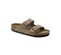 Birkenstock Leder-Pantoletten "Arizona" in Beige - Weite N - Größe 37 | Damen Pantoletten