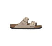 Birkenstock Leder-Pantoletten "Arizona" in Beige - Weite N - Größe 41 | Damen Pantoletten