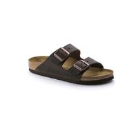 Birkenstock Leder-Pantoletten "Arizona" in Braun - Weite S - Größe 42 | Herren Hausschuhe