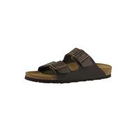 Birkenstock Arizona Damen Herren Pantolette Naturleder 43, Schmal, Dark Brown