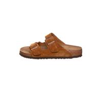 Birkenstock Leder-Pantoletten "Arizona" in Hellbraun - Weite N - Größe 45 | Herren Hausschuhe