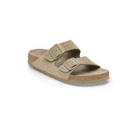 Birkenstock Leder-Pantoletten "Arizona" in Khaki - Größe 43 | Damen Sandalen
